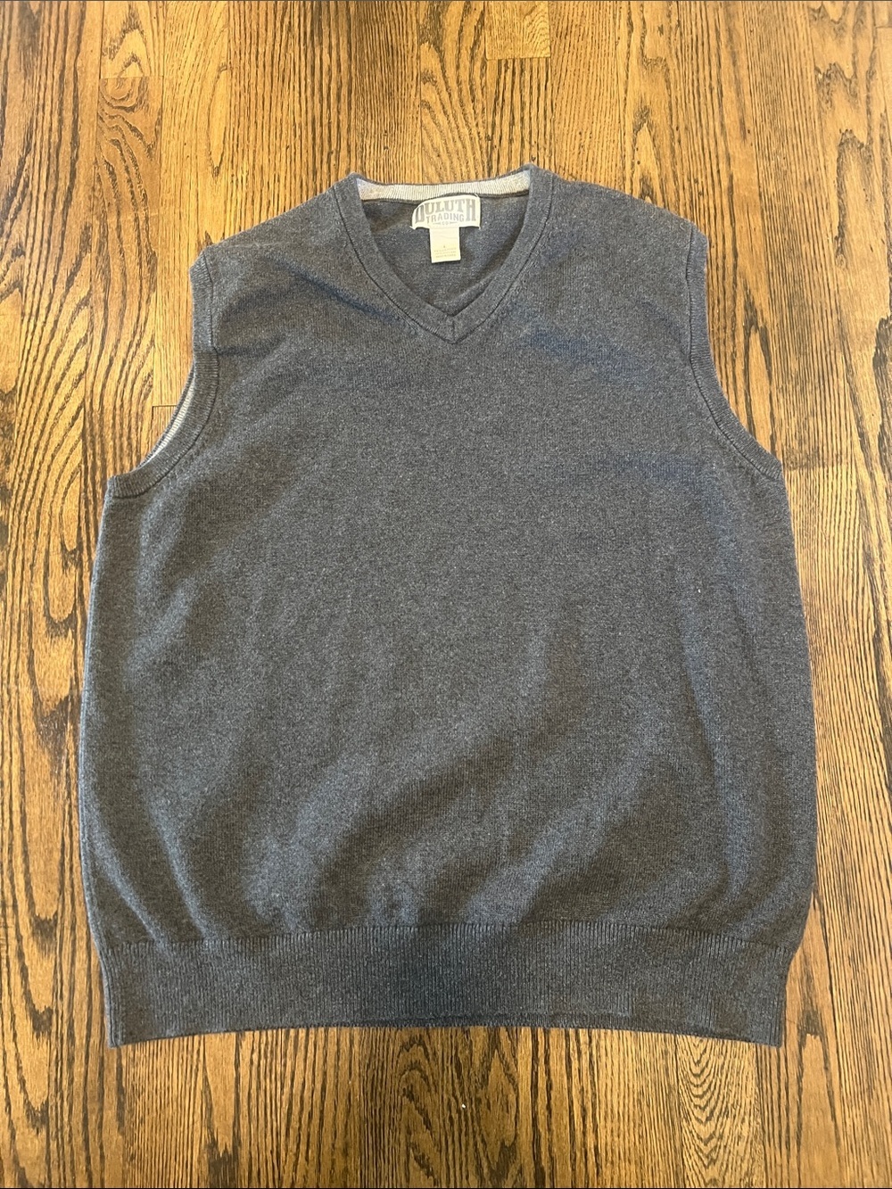 Duluth Trading Co Gray V-Neck Sweater Vest